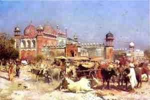 Edwin Lord Weeks - Market Place at Agra