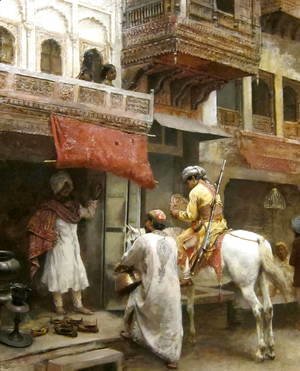 Edwin Lord Weeks - Street Scene in India I
