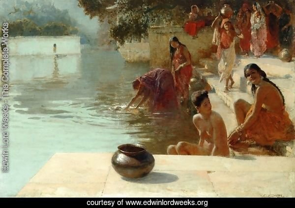 Woman's Bathing Place i Oodeypore, India