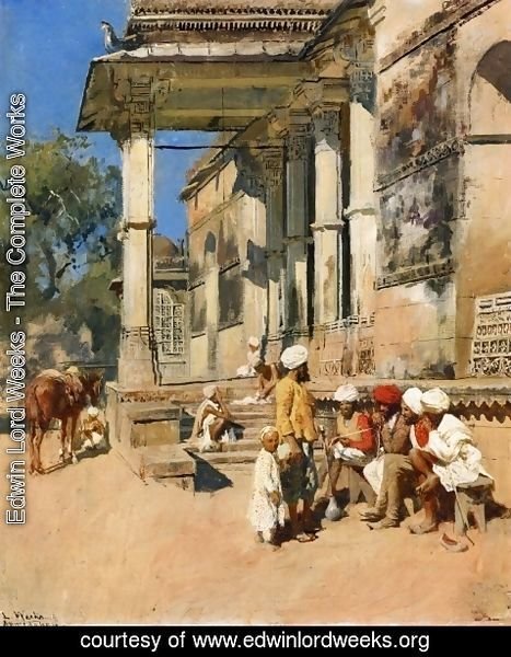 Edwin Lord Weeks - Portico of a Mosque, Ahmedabad