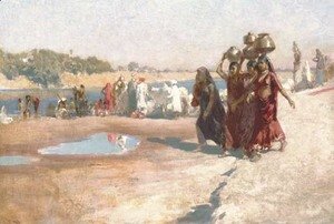 Edwin Lord Weeks - By the River at Ahmedabad, India