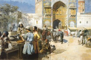 Edwin Lord Weeks - An Open Air Restaurant  Lahore