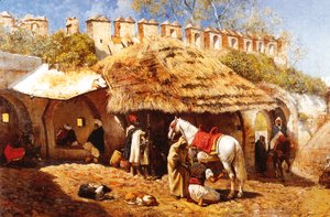 Edwin Lord Weeks - Blacksmith Shop At Tangiers