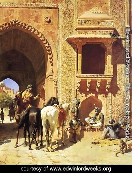 Edwin Lord Weeks - Gate Of The Fortress At Agra  India