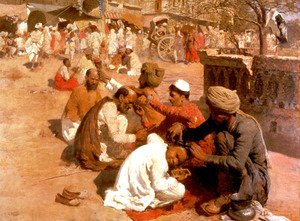 Edwin Lord Weeks - Indian Barbers   Saharanpore