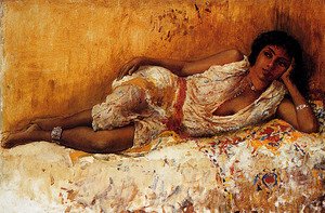 Moorish Girl Lying On A Couch  Rabat  Morocco