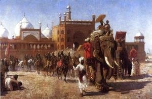 Edwin Lord Weeks - The Return Of The Imperial Court From The Great Nosque At Delhi  In The Reign Of Shah Jehan