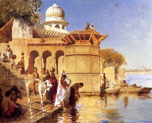 Edwin Lord Weeks - Along the Ghats, Mathura (or Picture Of The Nile)