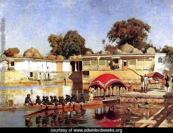 Palace and Lake at Sarket-Ahmedabad, India