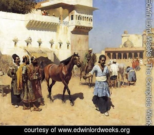 Edwin Lord Weeks - Horse Market, Persian Stables, Bombay