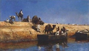 Un embarquement de chameaux sur la plage de Sale, Maroc