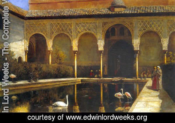 Edwin Lord Weeks - A Court In The Alhambra In The Time Of The Moors