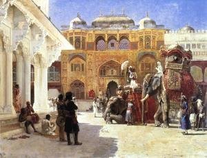 Arrival Of Prince Humbert  The Rajah  At The Palace Of Amber