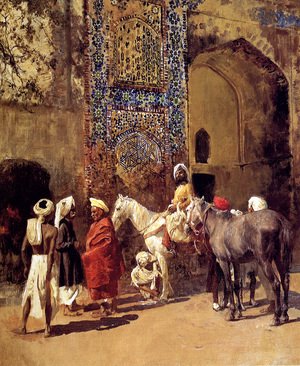 Edwin Lord Weeks - Blue Tiled Mosque At Delhi  India