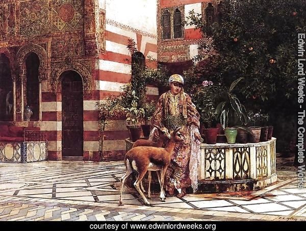 Girl In A Moorish Courtyard
