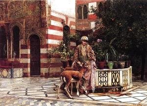 Edwin Lord Weeks - Girl In A Moorish Courtyard