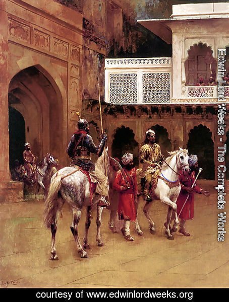 Edwin Lord Weeks - Indian Prince  Palace Of Agra
