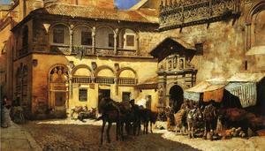 Edwin Lord Weeks - Market Square In Front Of The Sacristy And Doorway Of The Cathedral  Granada