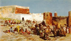 Edwin Lord Weeks - Open Market  Morocco