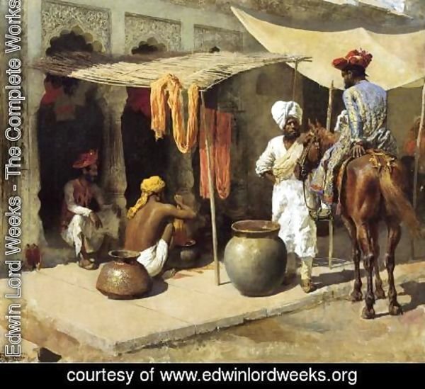 Edwin Lord Weeks - Outside An Indian Dye House