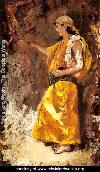 Edwin Lord Weeks - Standing Arab Woman